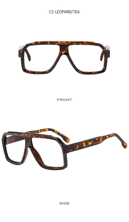 Retro Men Pilot Reading Glasses Fashion Brand Big Frame Anti Blue Light Presbyopia Eyeglasses Women Square Prescription Glasses