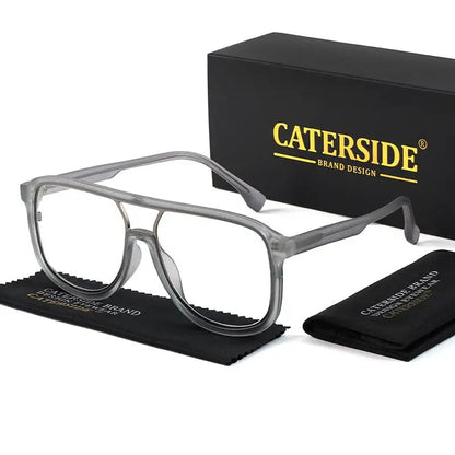 CATERSIDE Fashion Punk Reading Glasses Large Square Frames Design Man Women Casual Optical Frames Ideal Choice for Gifts