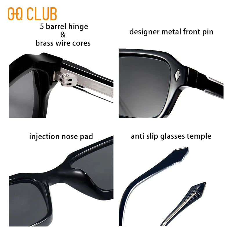 O-Q CLUB Uv400 Polarized Sunglasses Men 2024 Lunette Men's Glasses Women Eyewear Sunglass Luxury Women's Eyepieces Man Lenses