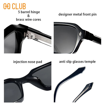 O-Q CLUB Uv400 Polarized Sunglasses Men 2024 Lunette Men's Glasses Women Eyewear Sunglass Luxury Women's Eyepieces Man Lenses