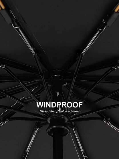 Large 24 Bone Solid Color Automatic Umbrella Light Collapsible Large Format Outdoor Sunshade UV Protection Automatic Umbrella