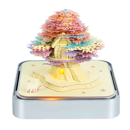 2026 3D Calendar Memo Pad Led Time Piece Calendar Tree of Chakra Desk Calendar Paper Carving Sticky Calendar For Christmas Gifts