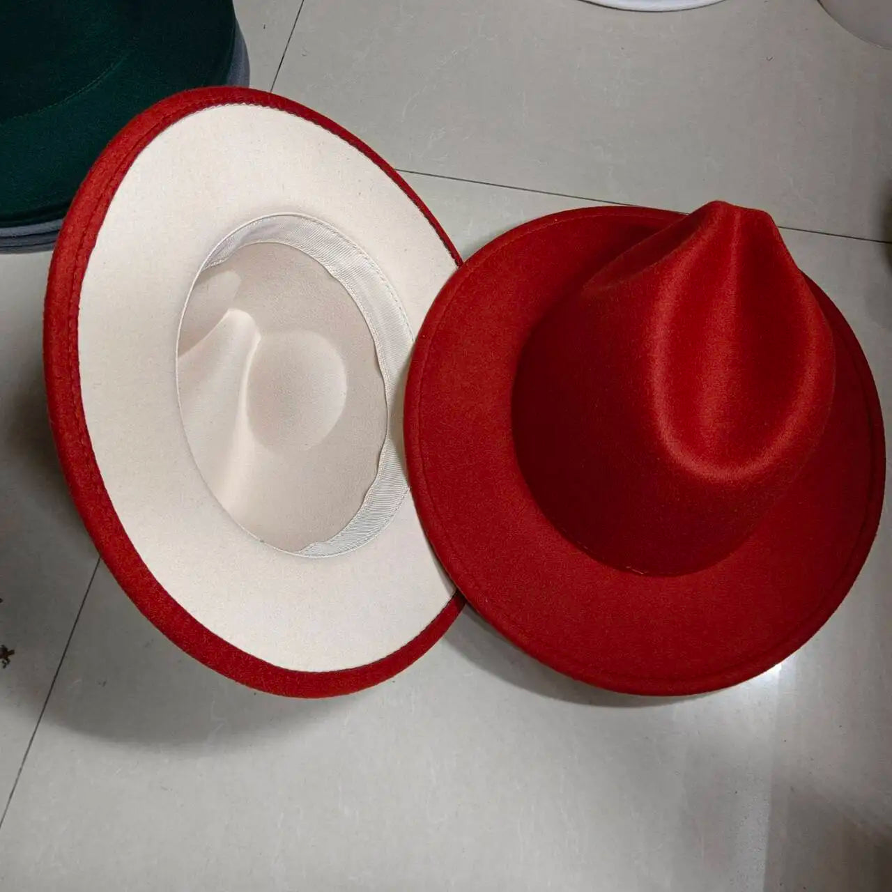 Sombreros Fedora Hat Dual Color Classic Jazz Hat Soft Fedora Hat Classic Men's and Women's Blue Jazz sombreros