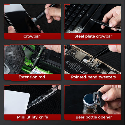 72in1 Mini Precision Screwdriver Set Magnetic Bits Manual Repair Tool Kit for iPhone PC Watch Computer Repair Gift bottle opener