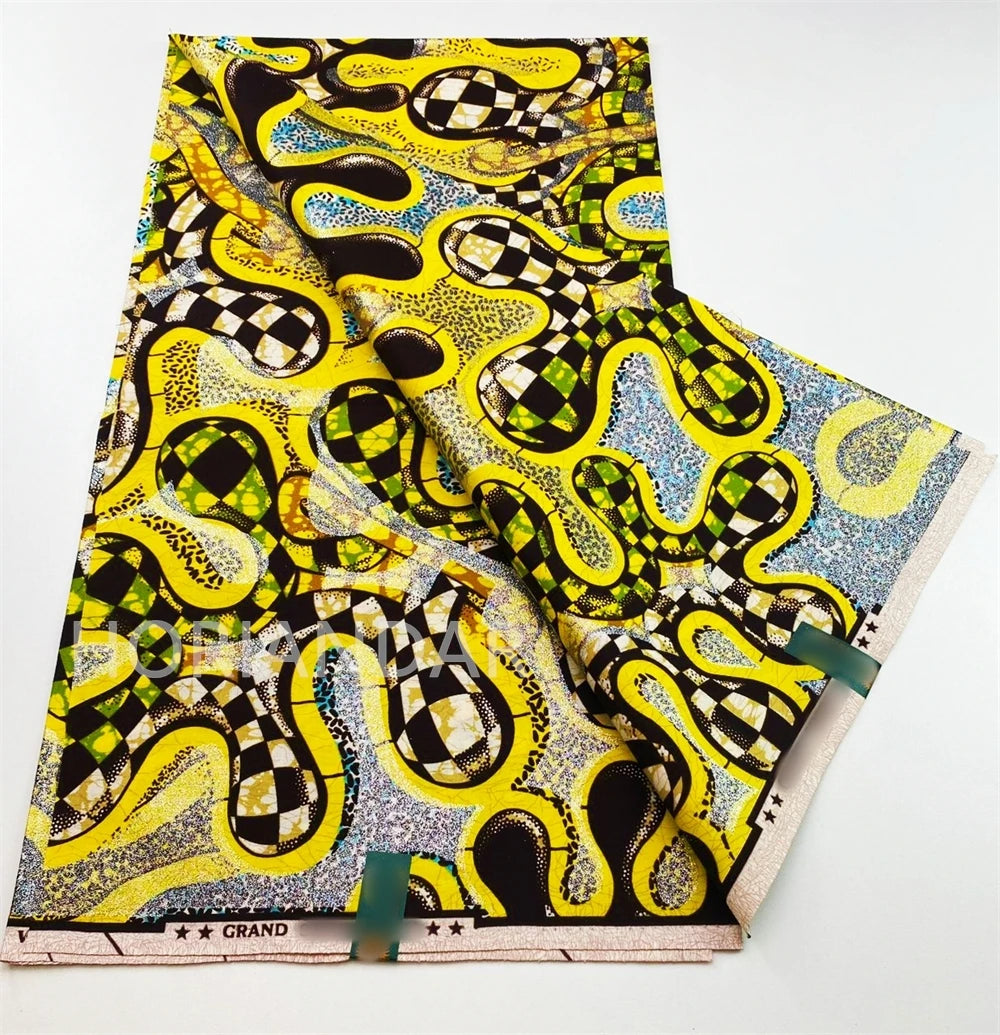 2026 Grand Super Original African Wax Fabric High Quality Nigerian Print Ankara Fabric For Sewing 6 Yard Women Dress 100% Cotton
