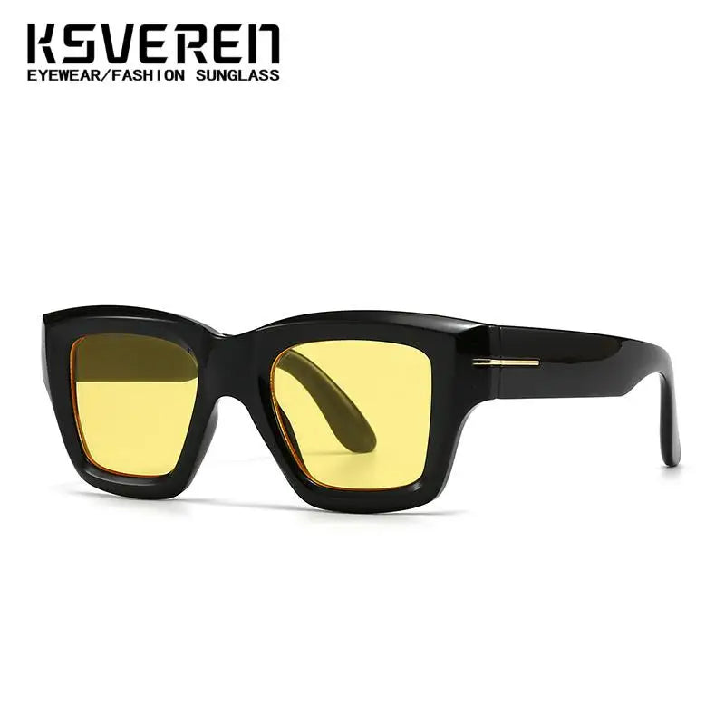 Tinted Thick Frame Myopia Sunglasses Men Women Prescription Nearsighted Glasses Full Frame Outdoor Shade Sunglasses -0.5 To -6.0