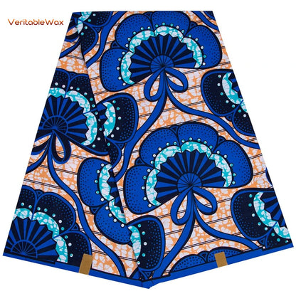 African Ankara Wax Fabric Patchwork Retro Style Double Prints Warp DIY Cloth Sewing Materials Africa Loincloth Polyester Tissu