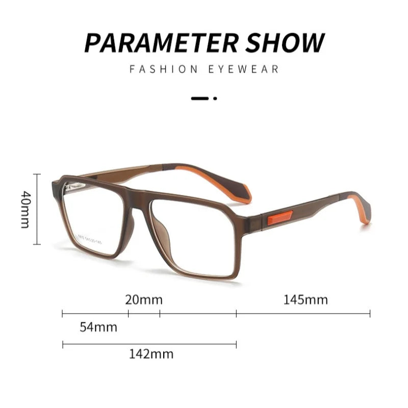 2024 New Sports Glasses Fashion Square Cycling Men's Glasses Frame Ultra-light  Optical Prescription Eyeglass Frame Women 6810