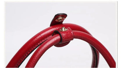 2024 New Genuine Leather Briefcase Women Handbags Large Capacity Ladies Fashion Cowhide Shoulder Messenger Bags Portable