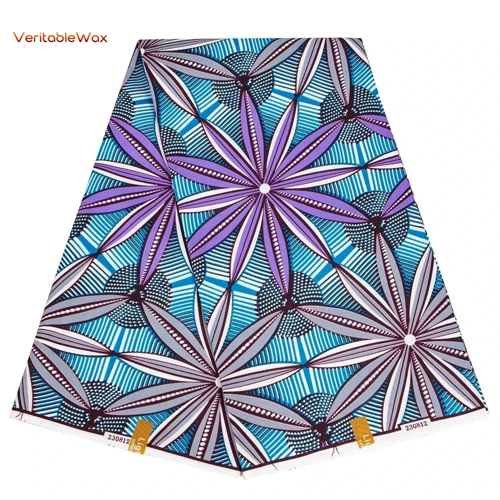 African Ankara Wax Fabric Patchwork Retro Style Double Prints Warp DIY Cloth Sewing Materials Africa Loincloth Polyester Tissu