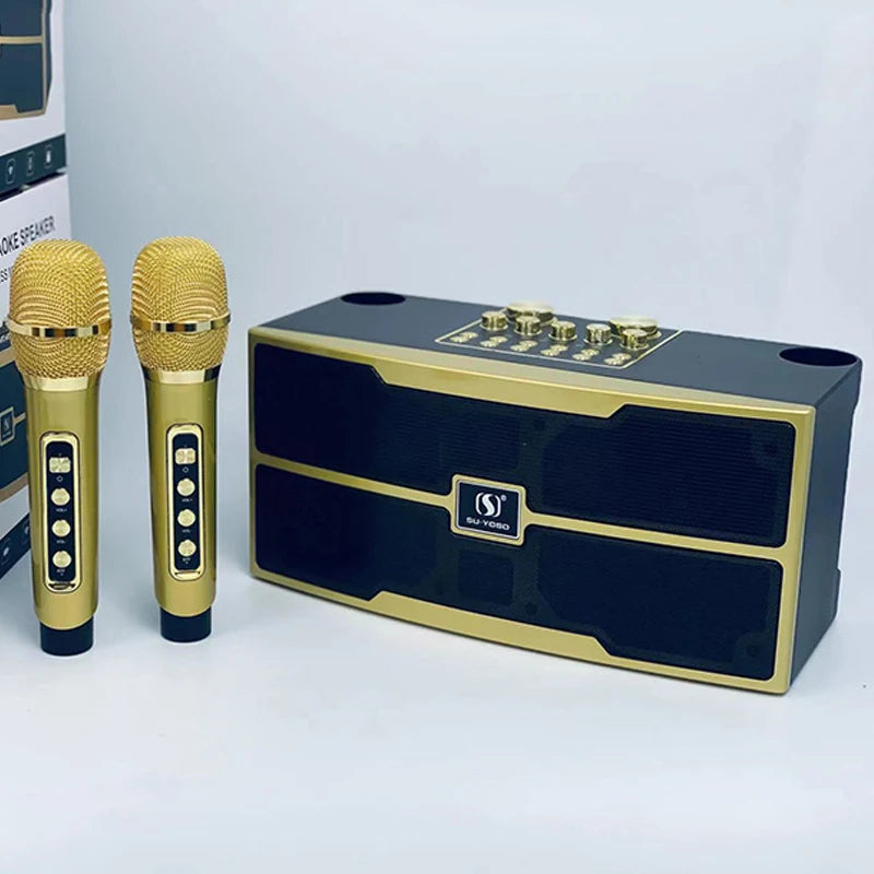 120W High Power Wireless Portable Microphone Bluetooth Speaker Sound Family Party Karaoke Subwoofer Boombox caixa de som Ys-201
