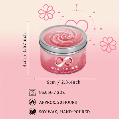 Scented Candles 3oz Law of Attraction Love Manifestation Energy Boosting Christmas Home Decoration Candle Holders Gift