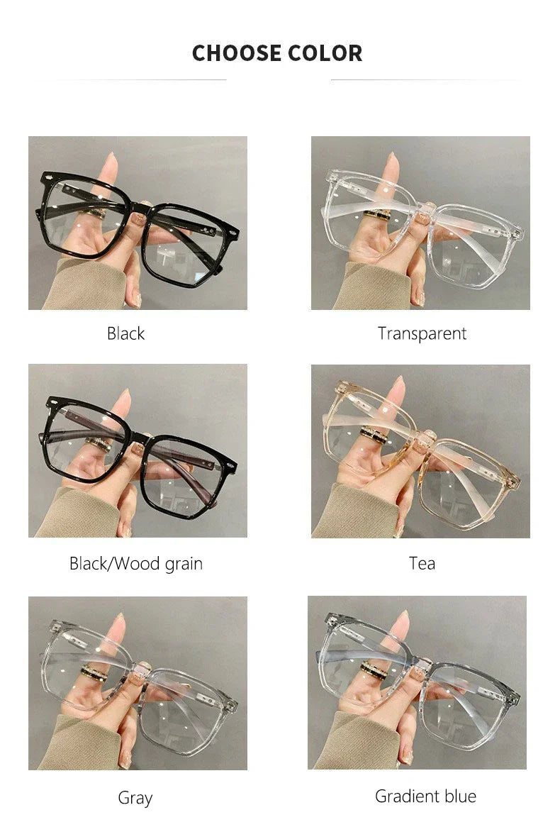 Fashion Transparent Computer Glasses Frame Women Men Anti Blue Light Square Eyewear Blocking Glasses Optical Spectacle Eyeglass