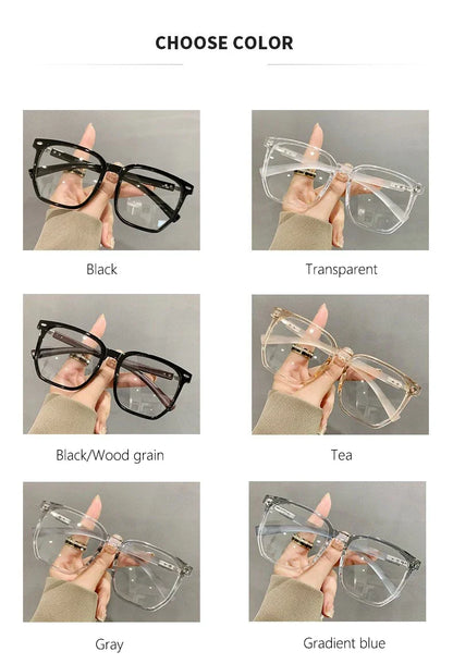 Fashion Transparent Computer Glasses Frame Women Men Anti Blue Light Square Eyewear Blocking Glasses Optical Spectacle Eyeglass