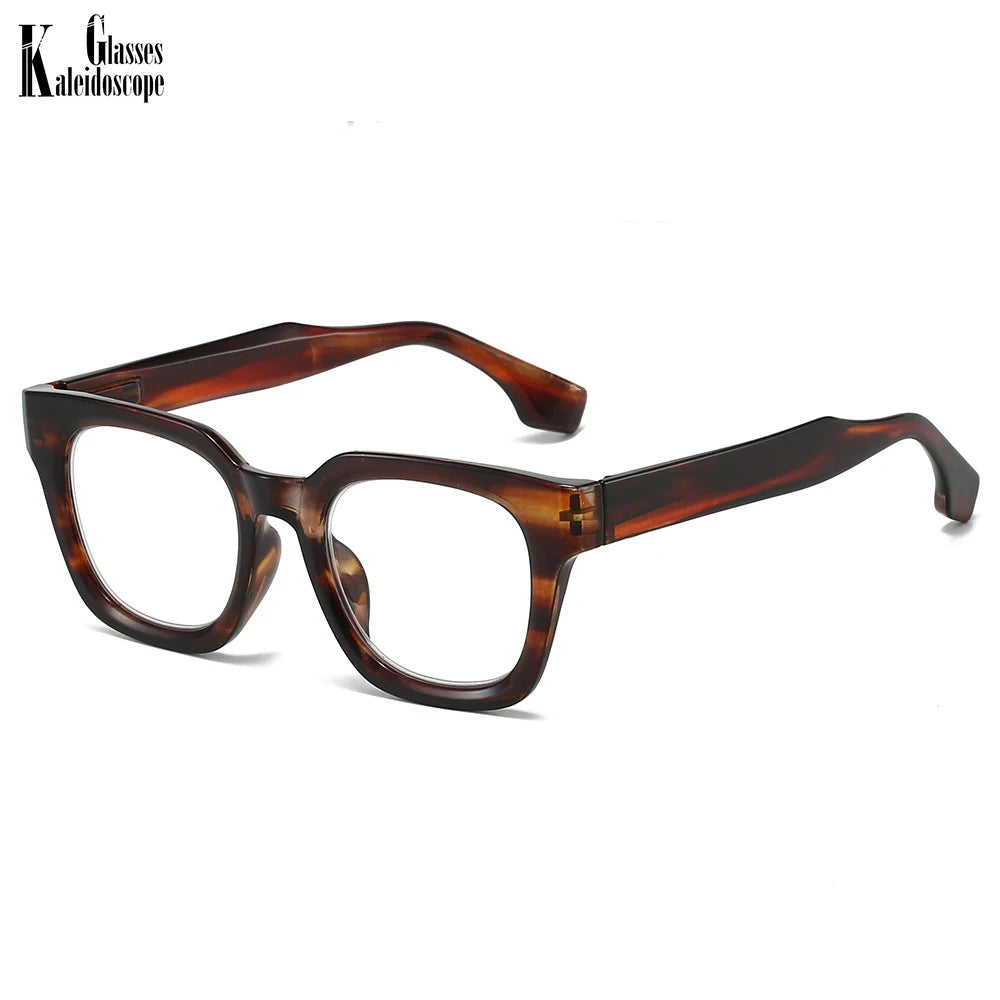 2024 New TR90 Rectangle Black Frame Reading Glasses Ultralight Anti Blue Light Presbyopic Glasses Eyewear Readers