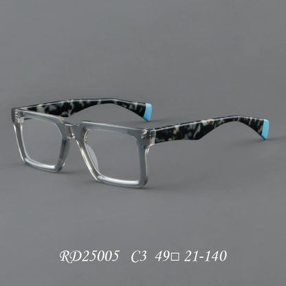 New In 2024 Plate Eyeglass Frame Retro Square Men's Eyeglass Frame Fashionable Optical Prescription Eyeglass Frame Women 25005