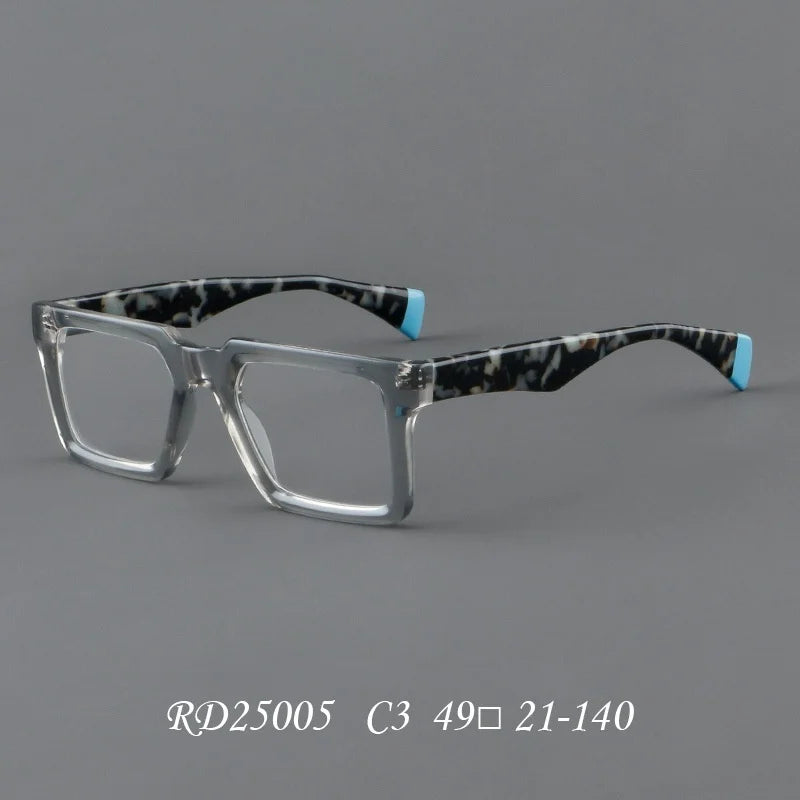 New In 2024 Plate Eyeglass Frame Retro Square Men's Eyeglass Frame Fashionable Optical Prescription Eyeglass Frame Women 25005