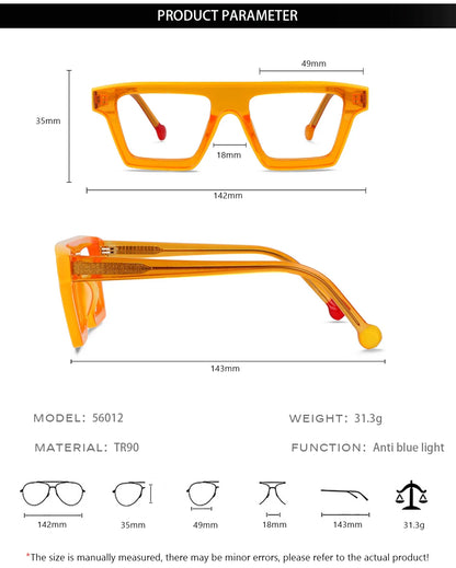 R56012 Oversized Rectangle Reading Glasses +1.00 +2.00 +3.00 Retro Eyeglasses for Hyperopia Glasses Presbyopia Eyeglasses
