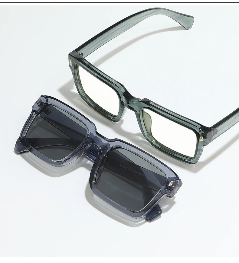 KOCOLIOR New Brand Design Square Board Anti Blue Light Reading Glasses for Men and Women Retro Glasses with Diopter 0 to+6.0