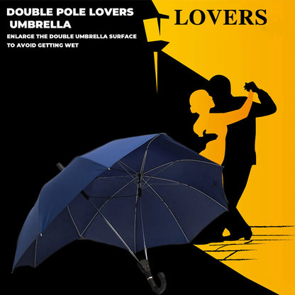 Convenient Umbrella Manual Closing Double Umbrella Large Area Coverage Sun Protection Couple Umbrella Rain-Roof