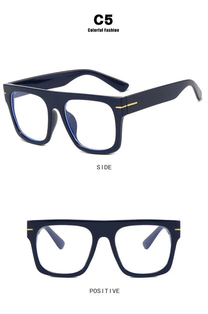 Large Square Anti Blue Light Reading Glasses Men Women Classic Designer Clear Presbyopic Eyewear Prescription Optical Glasses