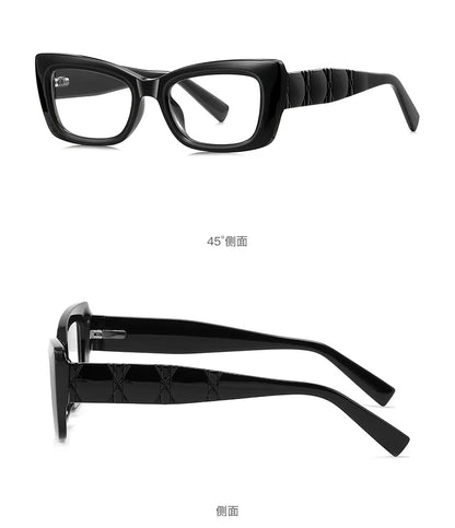 Classic Square Anti Blue Light Blocking Reading Glasses For Women Men Simple Thick Frame Design Myopia Prescription Glasses