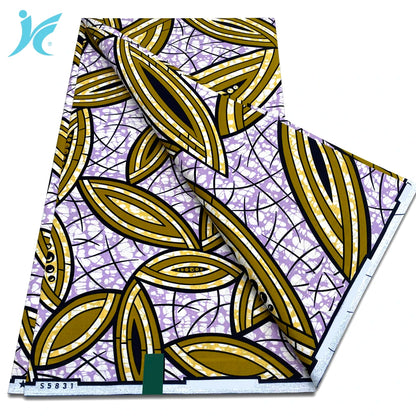 African Real Wax Prints Fabric Ankara Wax 100% Cotton Fabric Guaranteed Veritable Original Sewing Material
