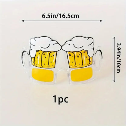 1-60Pcs Beer Mug Eyeglasses Party Decor Novelty Sunglasses Photo Props For Graduation Party Supplies Beach Pool Party Favors