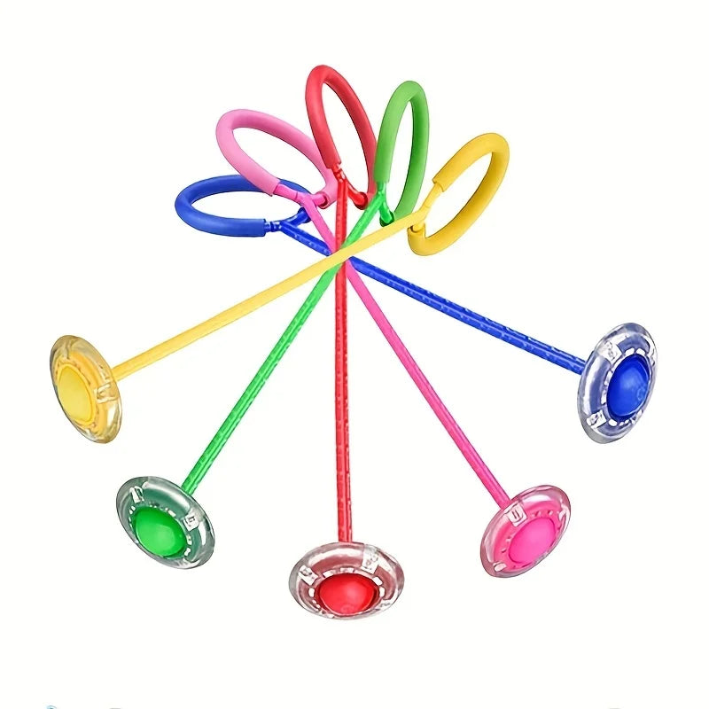 1Pc Children Flashing Jump Ring Sports Bouncing Ball Foldable Flashing Bouncing Ball Suitable For Children Or Adults Skill Game