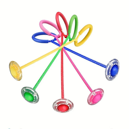 1Pc Children Flashing Jump Ring Sports Bouncing Ball Foldable Flashing Bouncing Ball Suitable For Children Or Adults Skill Game