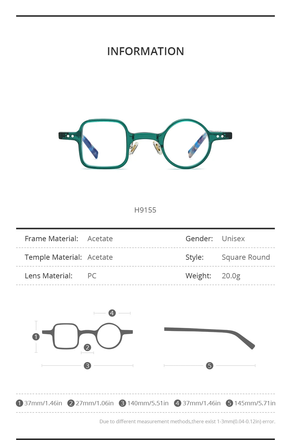 FONEX HEPIDEM Acetate Eyeglasses Frame Men 2025 New Small Round Brand Design Glasses Women Retro Vintage Eyewear Spectacles 9341