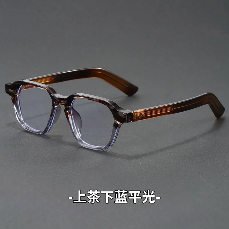 Men's Reading Glasses Blue Light Optical Lenses with Recipe Woman Vintage Tr90 Photochromic Lens Women's Eyeglasses with Frame
