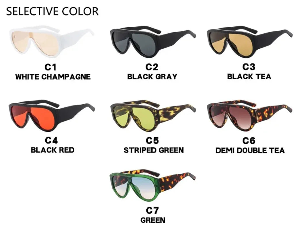 New Women's Men's Big Frame Sunglasses Fashion Retro Trend Sun Glasses Travel Street Photo Holiday Party Beach Eyewear