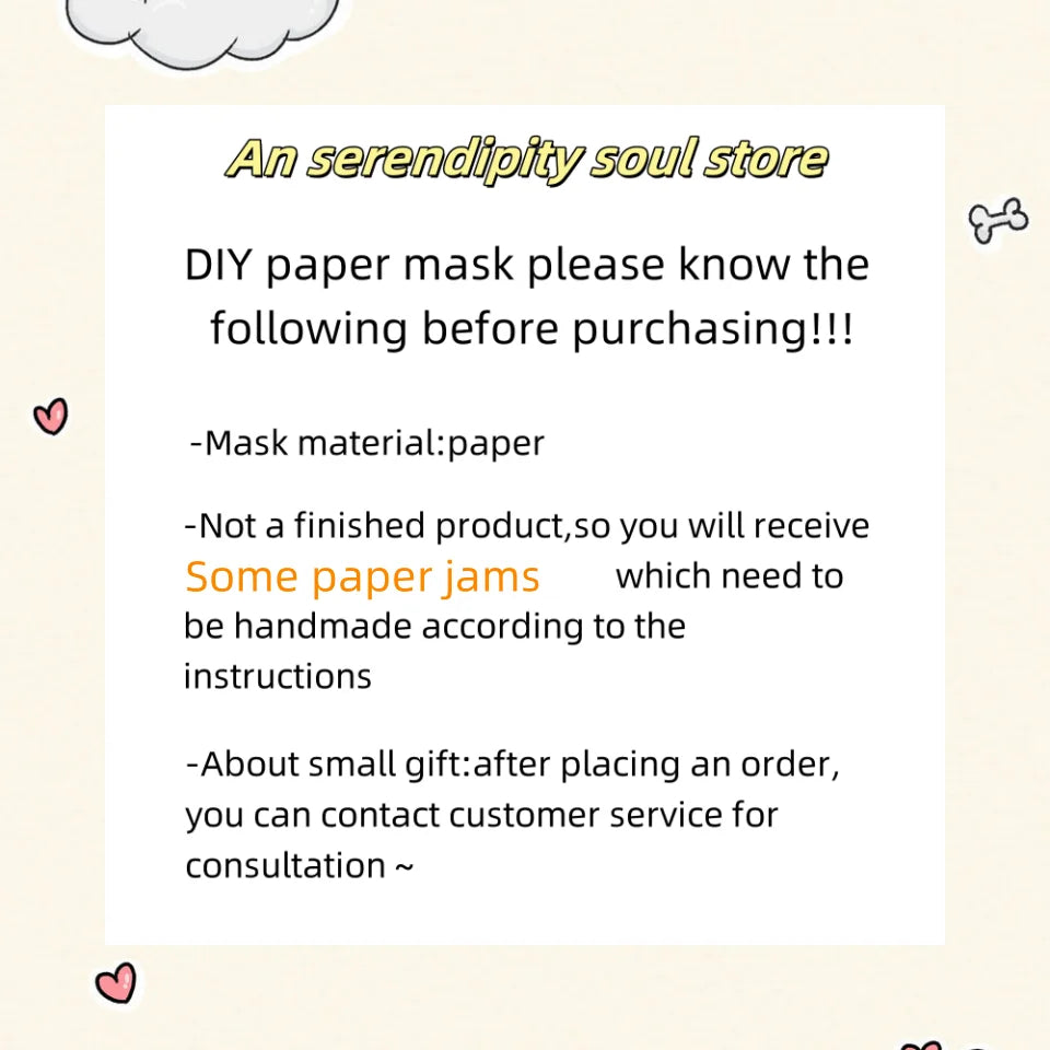 Animal Mask Paper Model,3D Papercraft Art, Origami Costume Party Cos,Handmade DIY Craft, Pre-cut, Wolf, Tiger, RTY328