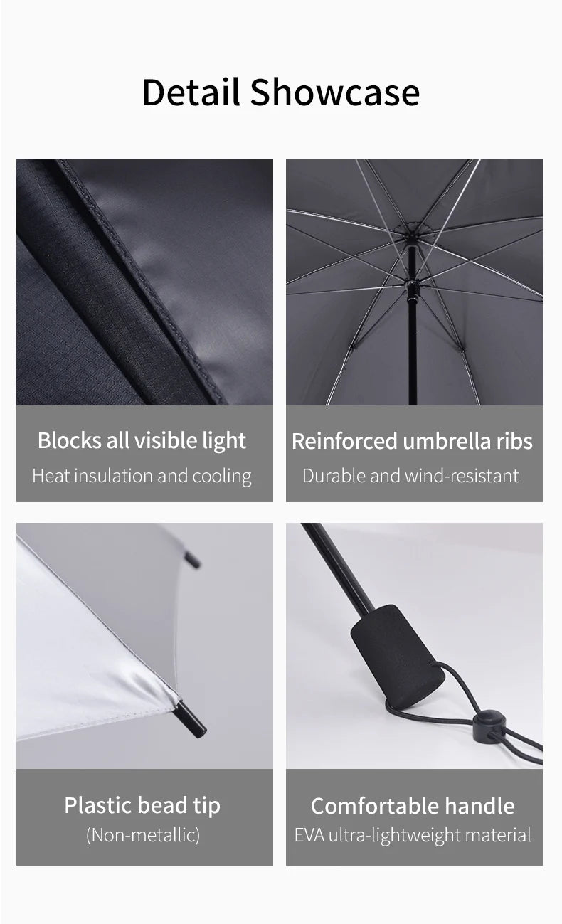 Hiking Umbrella Ultralight Outdoor trekkin long umbrella hands-free UV protection Umbrella Clip for Backpacks Sun & Rain Outdoor