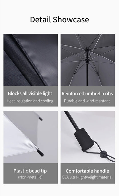 Hiking Umbrella Ultralight Outdoor trekkin long umbrella hands-free UV protection Umbrella Clip for Backpacks Sun & Rain Outdoor