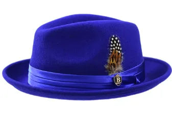 wool Derby Hat men hat male fedora with knot  felt hat for summer jazz disco hat for men black fedora hat small brim hat