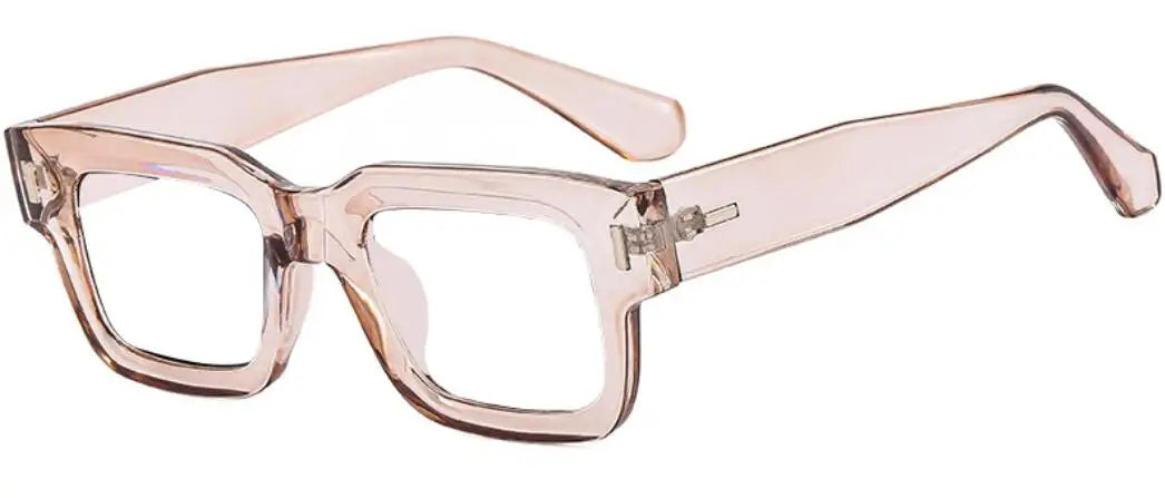 Retro Men Tea Color Square Reading Glasses Women Female Clear Resin Lens Big Eyeglasses Frame Presbyopic Glasses Oculos De Grau