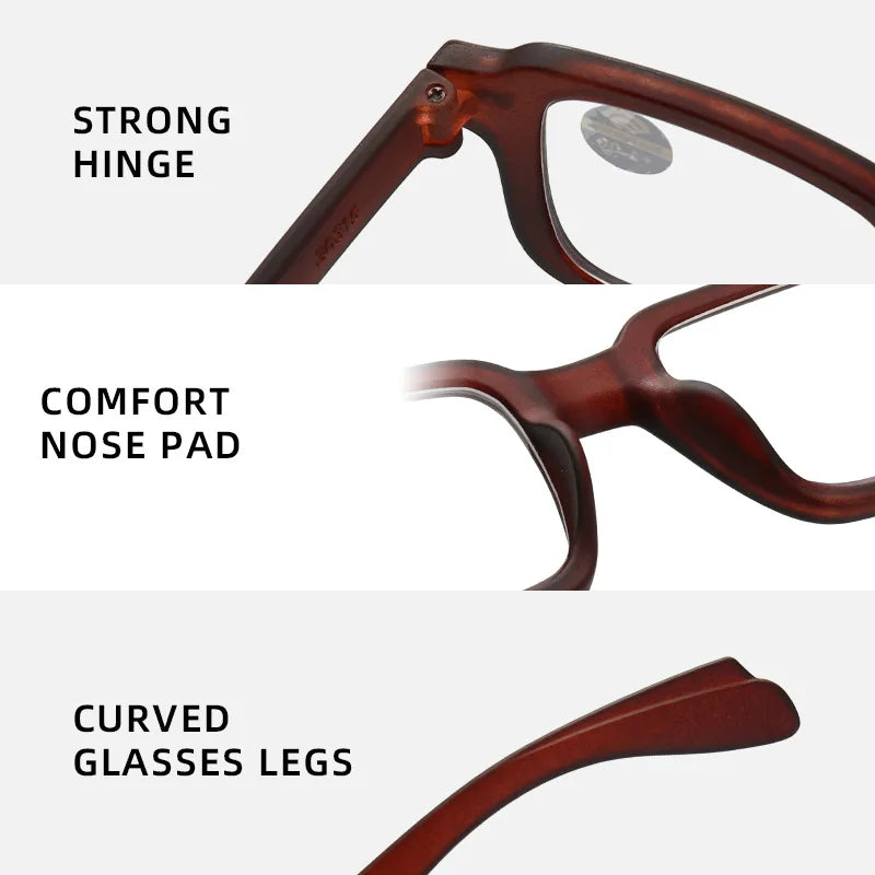 Fashion Women Reading Glasses Square Plastic Computer Anti-Blue Light Women Men Presbyopia Hyperopia Eyeglasses +1.0 +1.5 +2.0