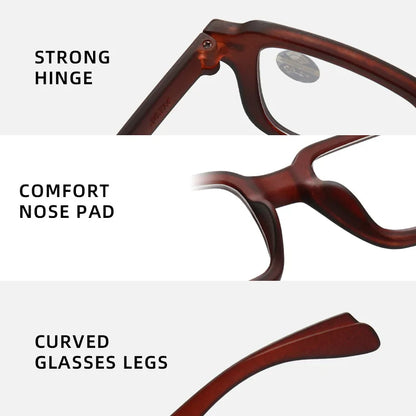 Fashion Women Reading Glasses Square Plastic Computer Anti-Blue Light Women Men Presbyopia Hyperopia Eyeglasses +1.0 +1.5 +2.0