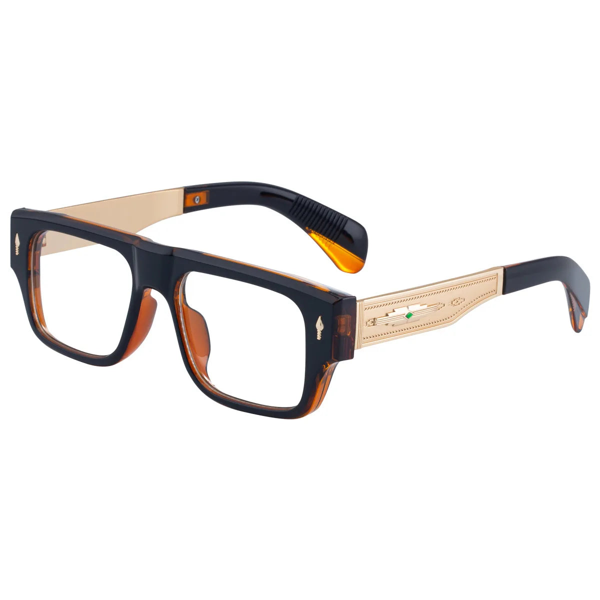Fashion Oversized Square Reading Glasses Men Blue Light Blocking  Metal FrameGlasses Trendy Optical Presbyopia Eyeglasses0to+6.0