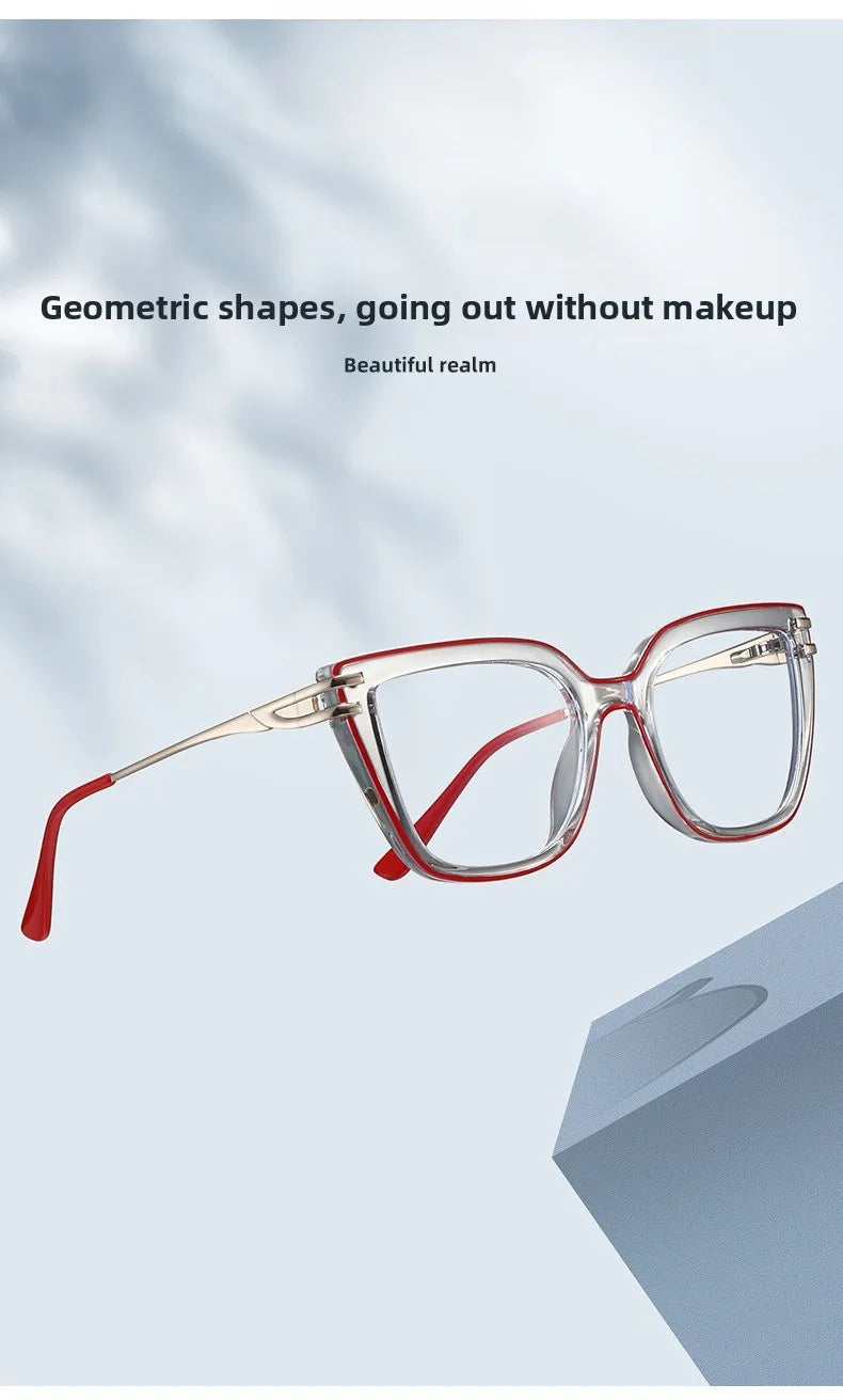 EYORA Currents Square Women Anti-Reflective Reading Glasses Anti Blue Light Myopia Eyewear Photochromic Prescription Eyewear