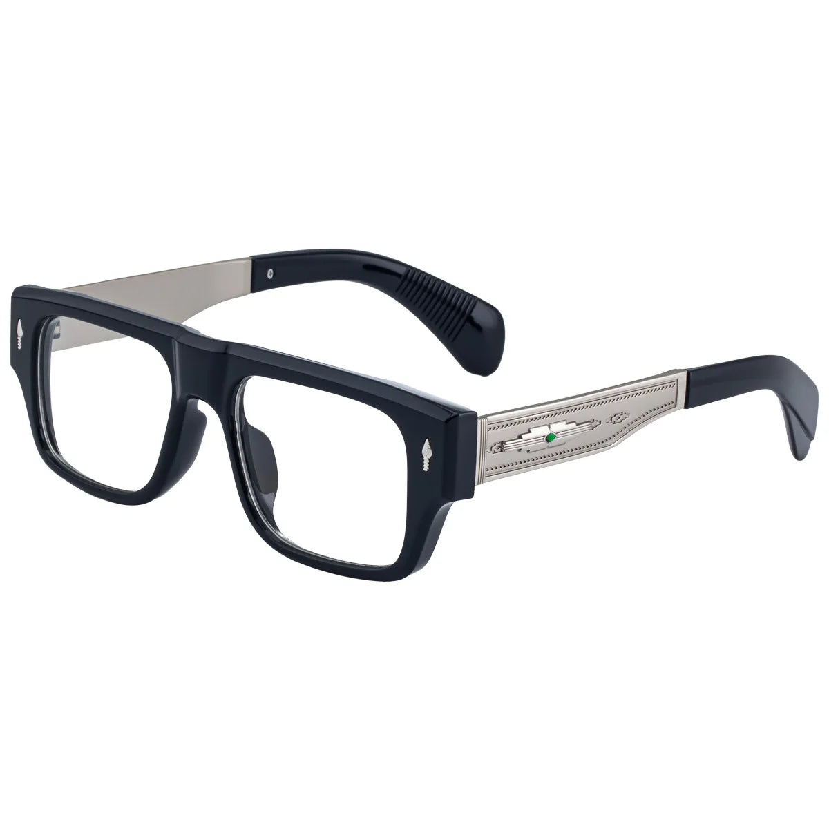 Fashion Oversized Square Reading Glasses Men Blue Light Blocking  Metal FrameGlasses Trendy Optical Presbyopia Eyeglasses0to+6.0