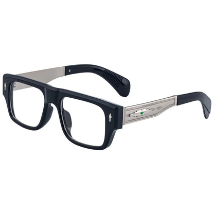 Fashion Oversized Square Reading Glasses Men Blue Light Blocking  Metal FrameGlasses Trendy Optical Presbyopia Eyeglasses0to+6.0