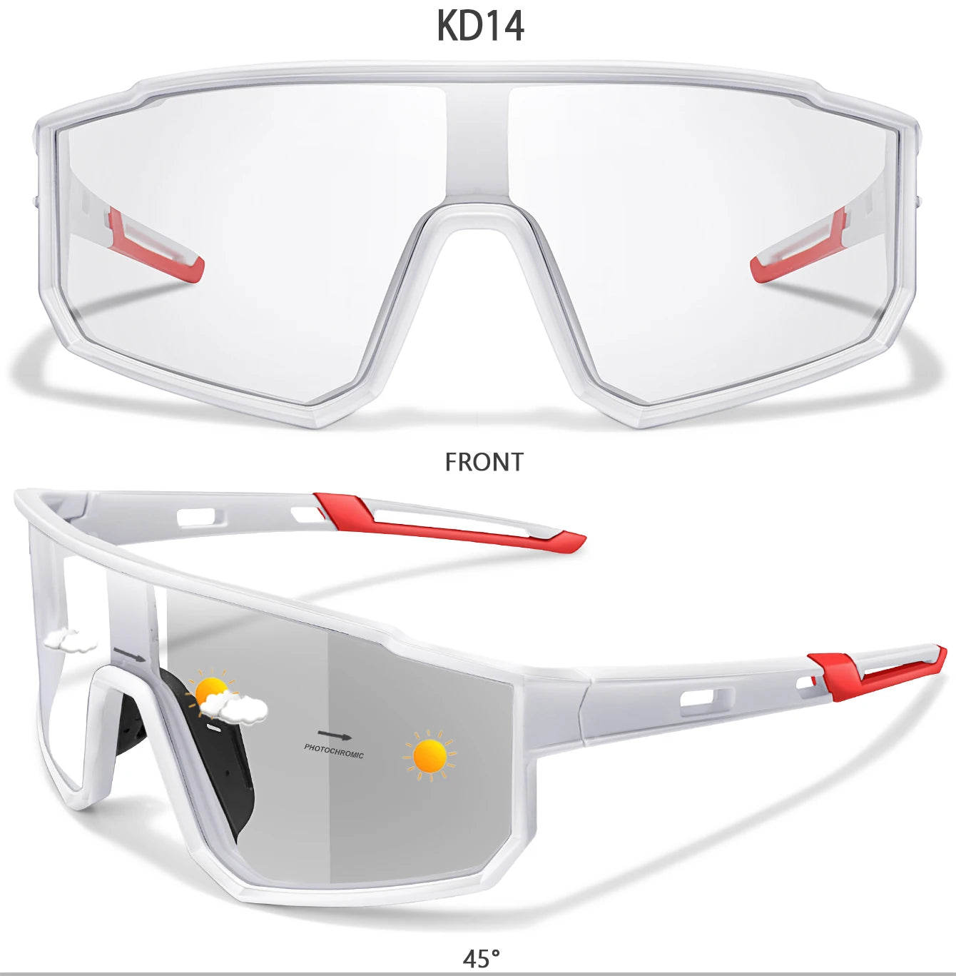 Photochromic Sunglasses New Style Brand Men Women Comfortable Windproof Cycling Glasses for Bicycle MTB Bike Running Fishing