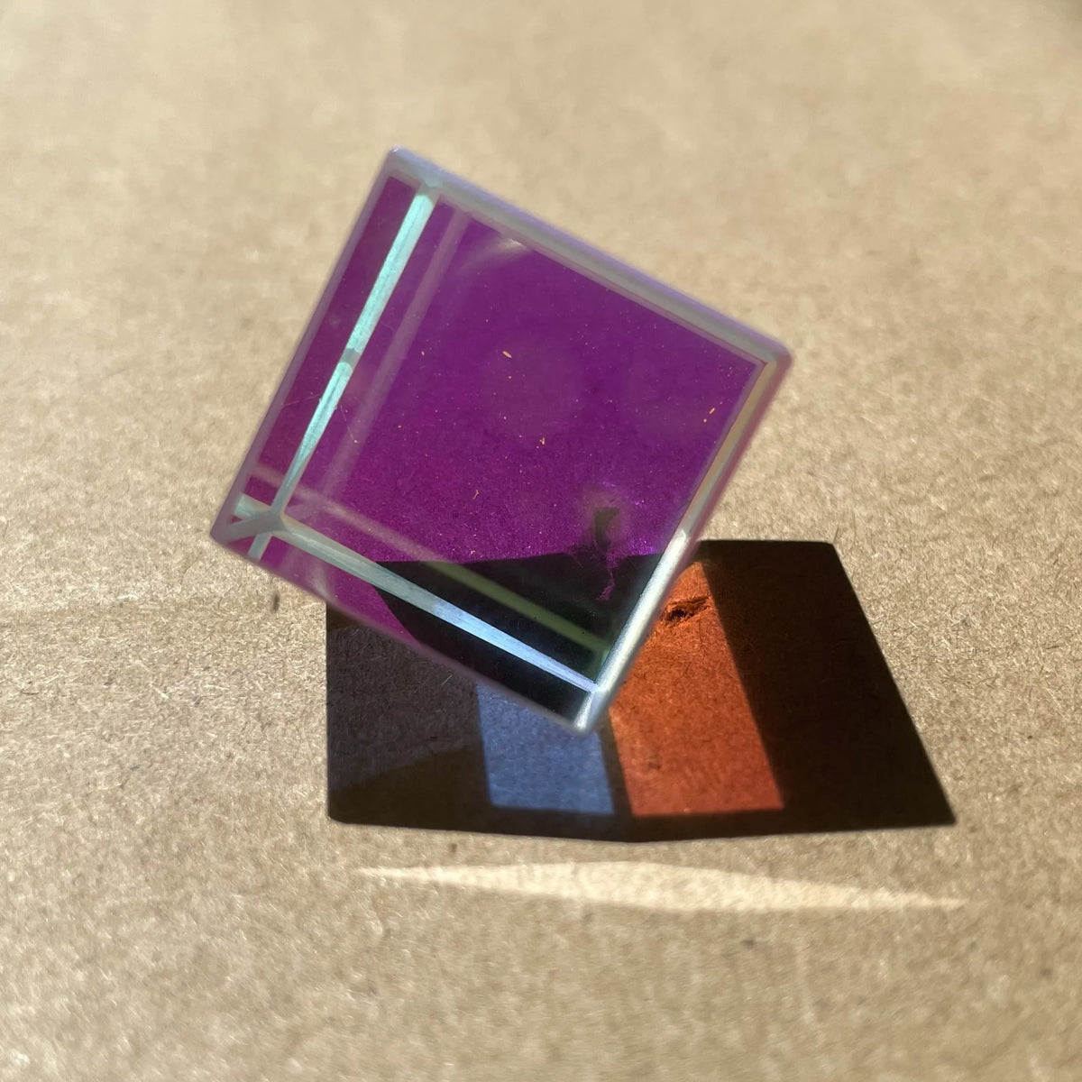1pcs Science Magic Prism Cube 20mm Hexahedral Crystal Magic Cmy Cube 3D Color Cube Prism For Photography