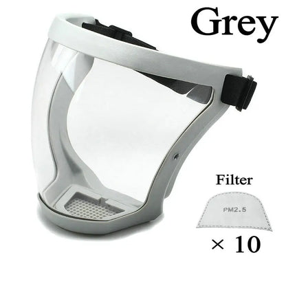 6 Colors Transparent Face Mask Full Face Shield Safety Glasses Eye Protection Windproof Dustproof Anti-splash Kitchen Tool New