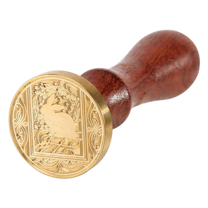 Retro Animal Printed Wax Seal Stamp with Wide Scope of Application Simplicity Fire Painting Stamping Envelope Wedding Card