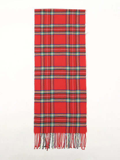 New Cashmere Scarf Red Plaid Tassel Shawl Scarves English Fringe Scarf Winter Warm Blanket 2024 New Soft Pashmina Scarf
