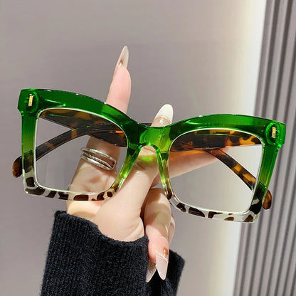 Retro Oversized Square Prescription Eyewear 2025 New Trendy Reading Glasses for Men Women Luxury HD Lens Presbyopia Spectacles
